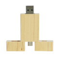 Custom Logo Wood Wooden Otg USB   8GB 16GB 32GB Memorias Wood Otg Usb Flash Drive